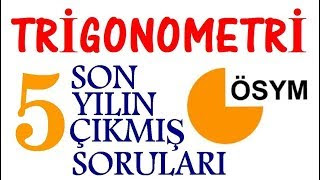 Trigonometri Son 5 Yılın Çıkmış Soruları ve Çözümleri PDF (2020)