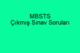 MBSTS çıkmış sorular PDF indir (2021)